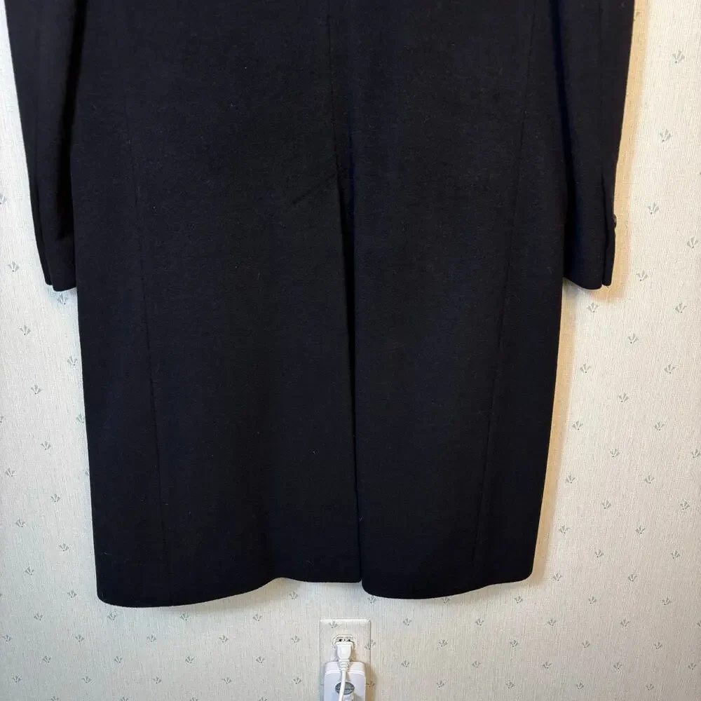 Teller Cashmere Mens Long Overcoat size Large Black Structure Luxury Minimalist